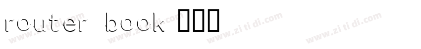 router book字体转换
